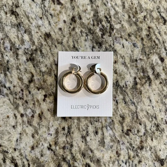 Electric Picks “Hendrix” Hoops Earrings - Picture 3 of 3